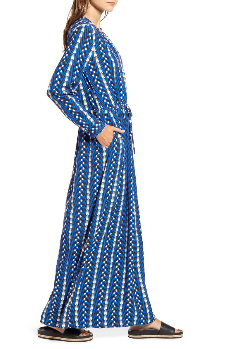 THE ODELLS Long Sleeve Button Maxi Dress, Alternate, color, 