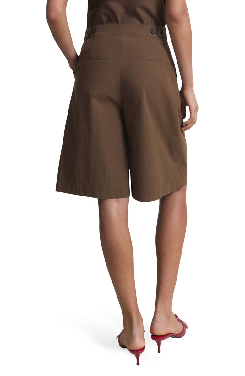 MANGO Cotton Bermuda Shorts, Alternate, color, Brown