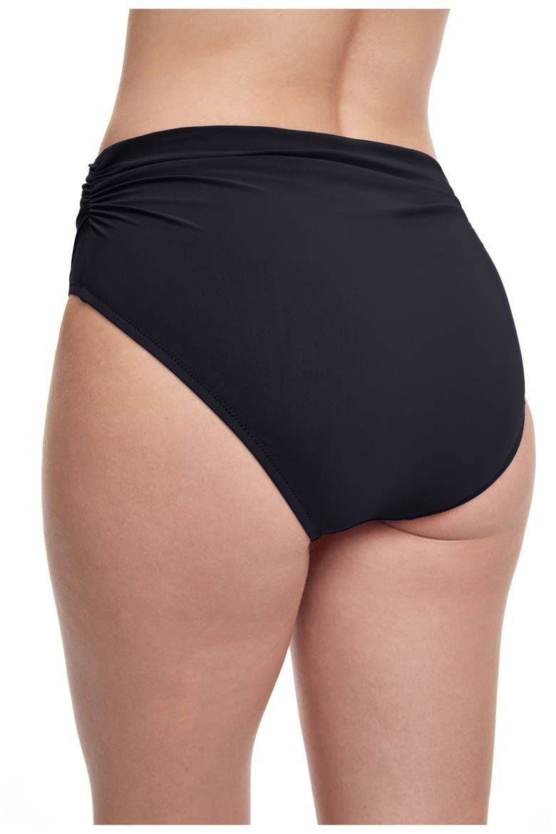 Tutti Frutti High Waist Side Shirred Swim Bottom, Alternate, color, NAVY