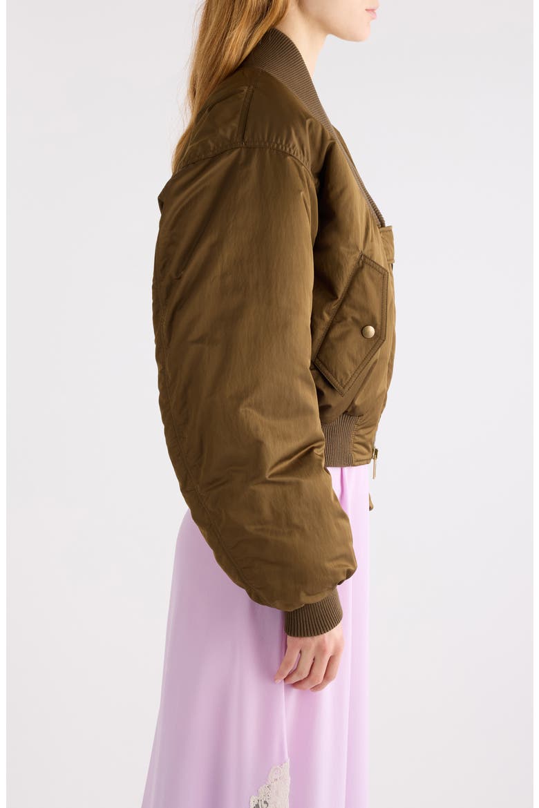 Oversize Bomber Jacket, Alternate, color, AUTHENTIC BROWN