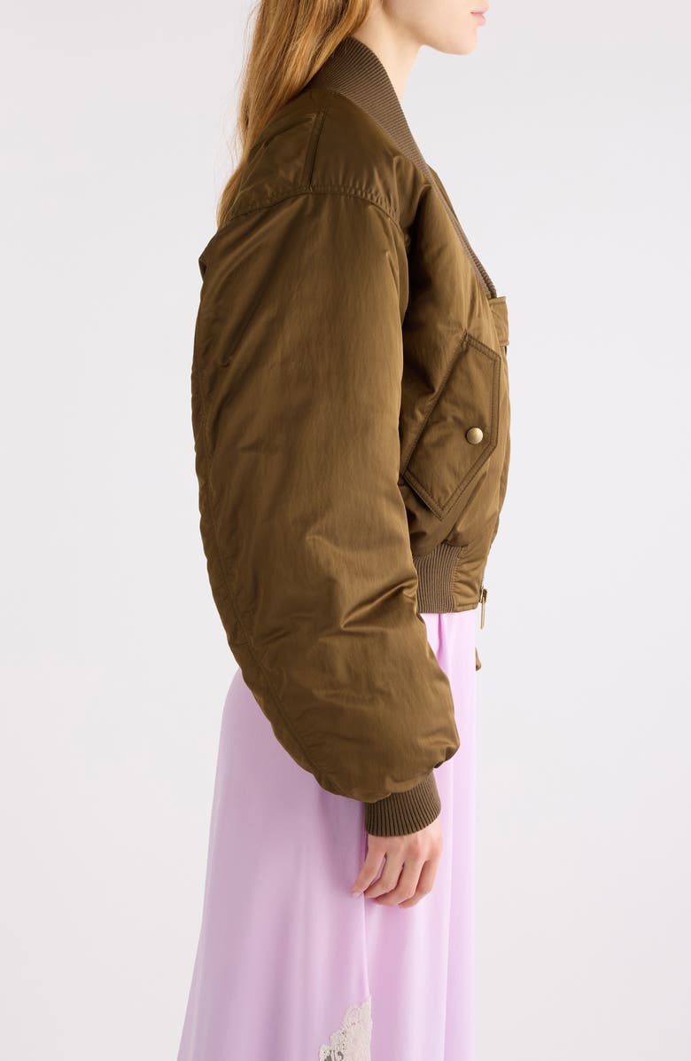 Chloé Oversize Bomber Jacket, Alternate, color, Authentic Brown