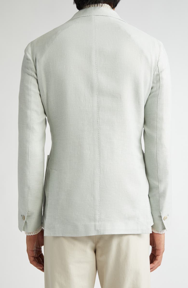 Eleventy Unstructured Linen & Wool Blend Sport Coat, Alternate, color, 07 Military Green