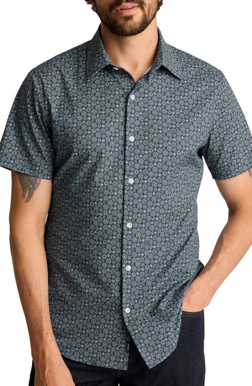 Bonobos Sun Print Tech Short Sleeve Button-up Shirt In Blue