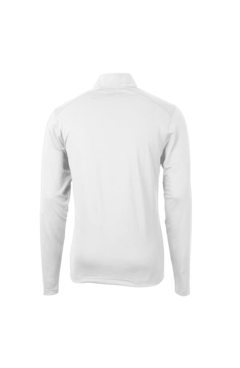 Cutter & Buck Men's Cutter & Buck White Northern Arizona Lumberjacks Team Big & Tall Virtue Eco Pique Recycled Quarter-Zip Pullover Top, Alternate, color,