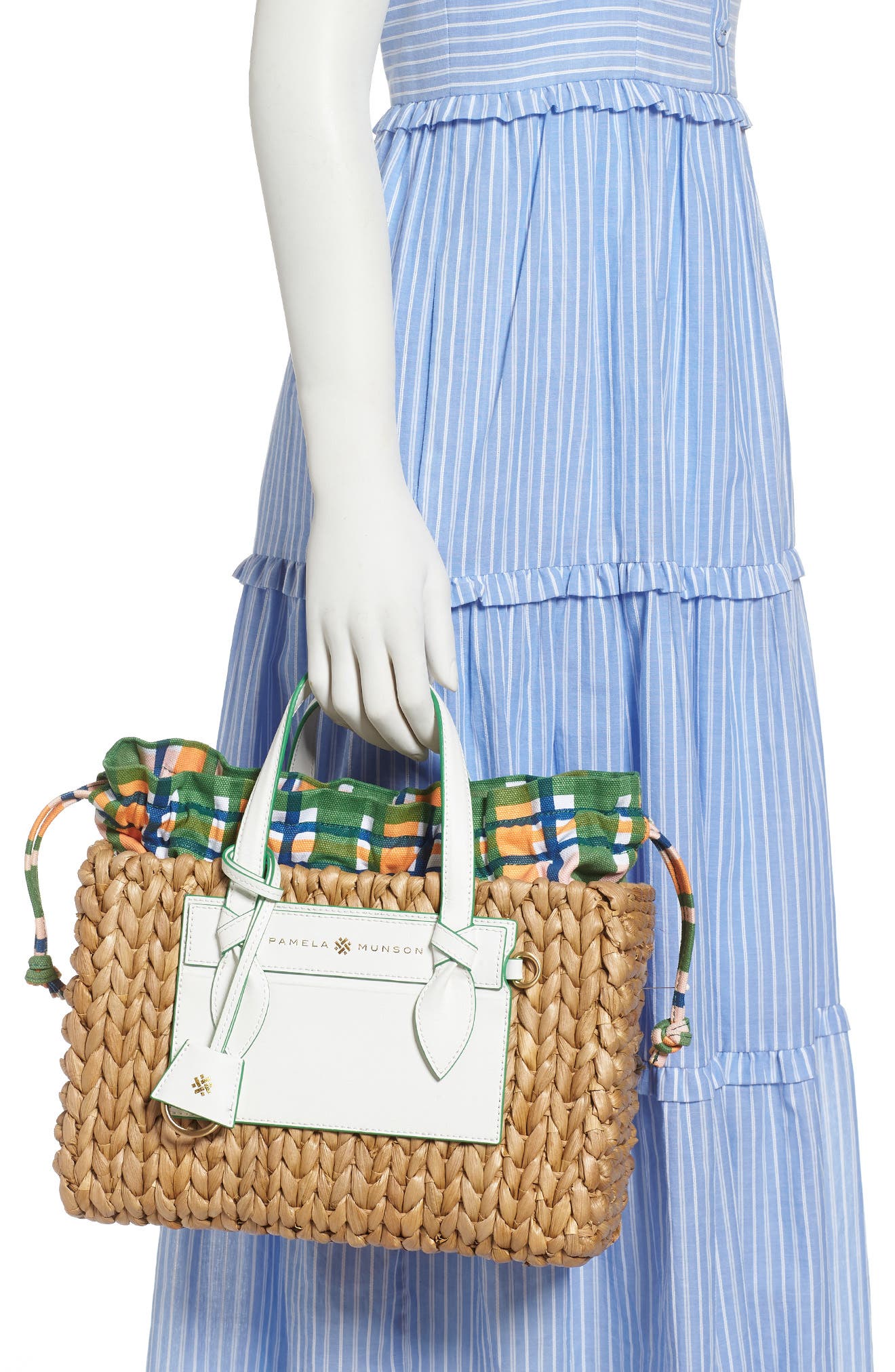 Pamela Munson The Beatrix Straw Handbag, Alternate, color, 