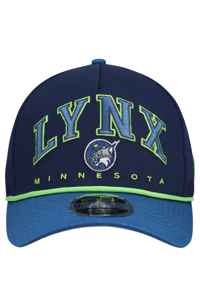 New Era Men's New Era Navy Minnesota Lynx Bold Arch COOLERA 9FORTY A-Frame M-Crown Adjustable Hat, Alternate, color, Navy
