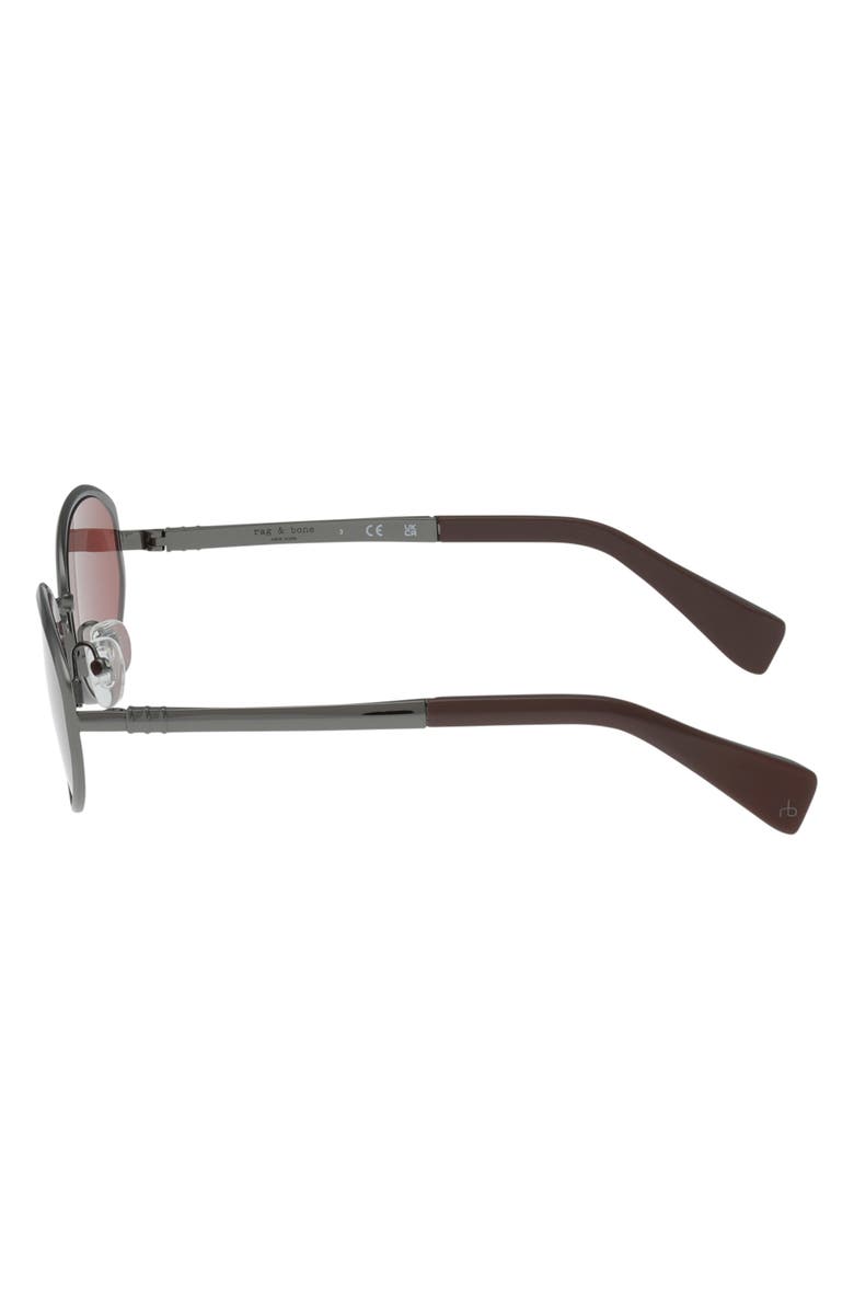 rag & bone 55mm Oval Sunglasses, Alternate, color, Gunmetal / Cappuccino / Rose