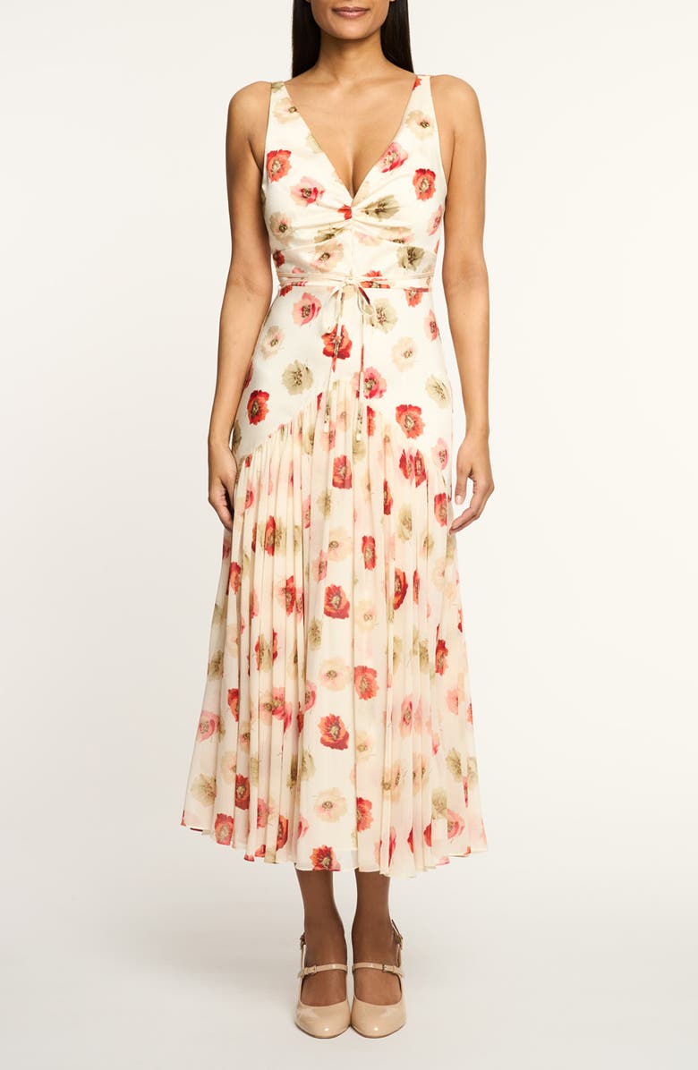 Cinq à Sept Floating Poppies Makaila Sleeveless Dress, Main, color, Gardenia Multi