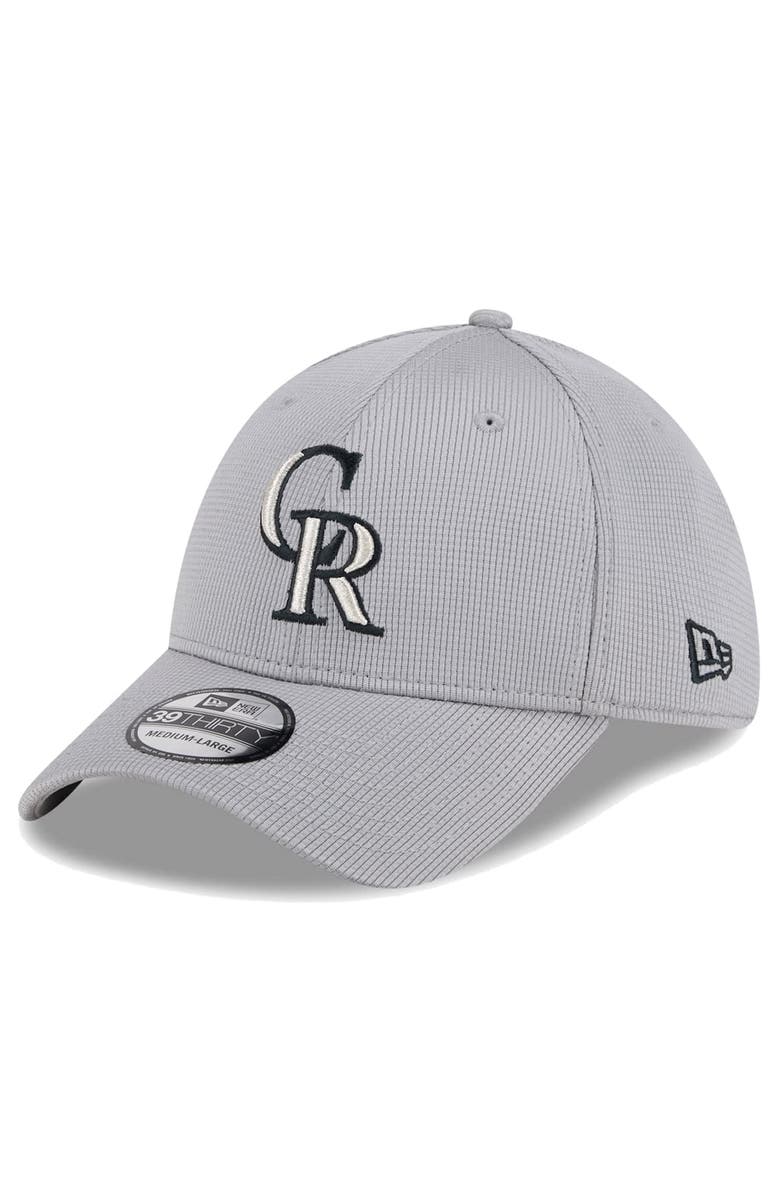 New Era Men's New Era Gray Colorado Rockies Active Pivot 39THIRTY Flex Hat, Main, color, Gray