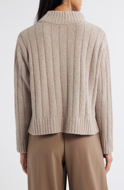 EILEEN FISHER EILEEN FISHER MOCK NECK RIBBED SWEATER 