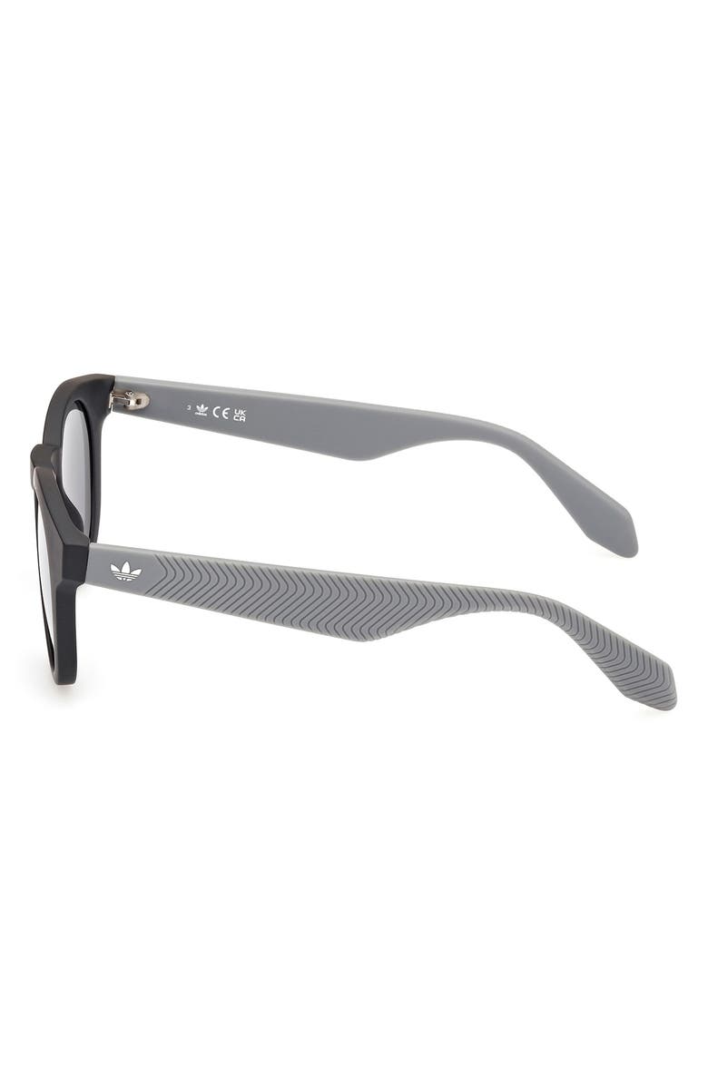 adidas Round Sunglasses, Alternate, color, Matte Black/ Smoke Mirror