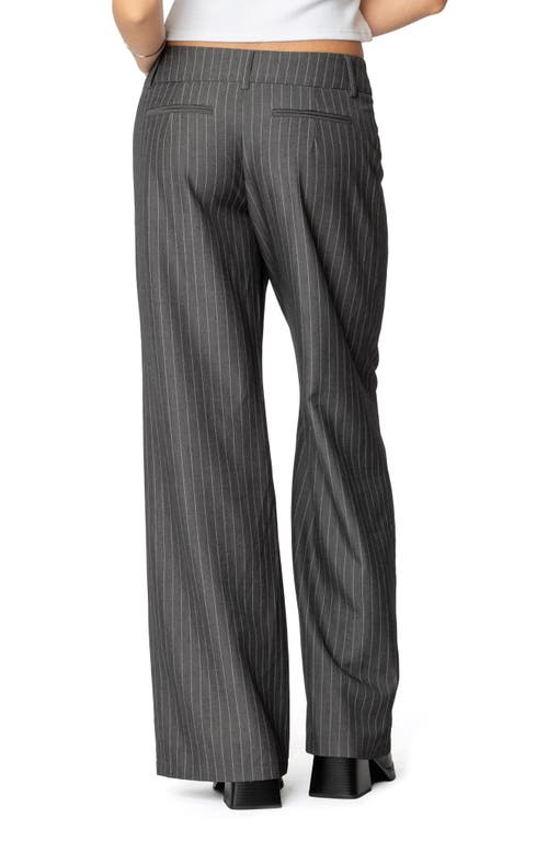EDIKTED EDIKTED MAYLA PINSTRIPE DRAWSTRING WIDE LEG PANTS 