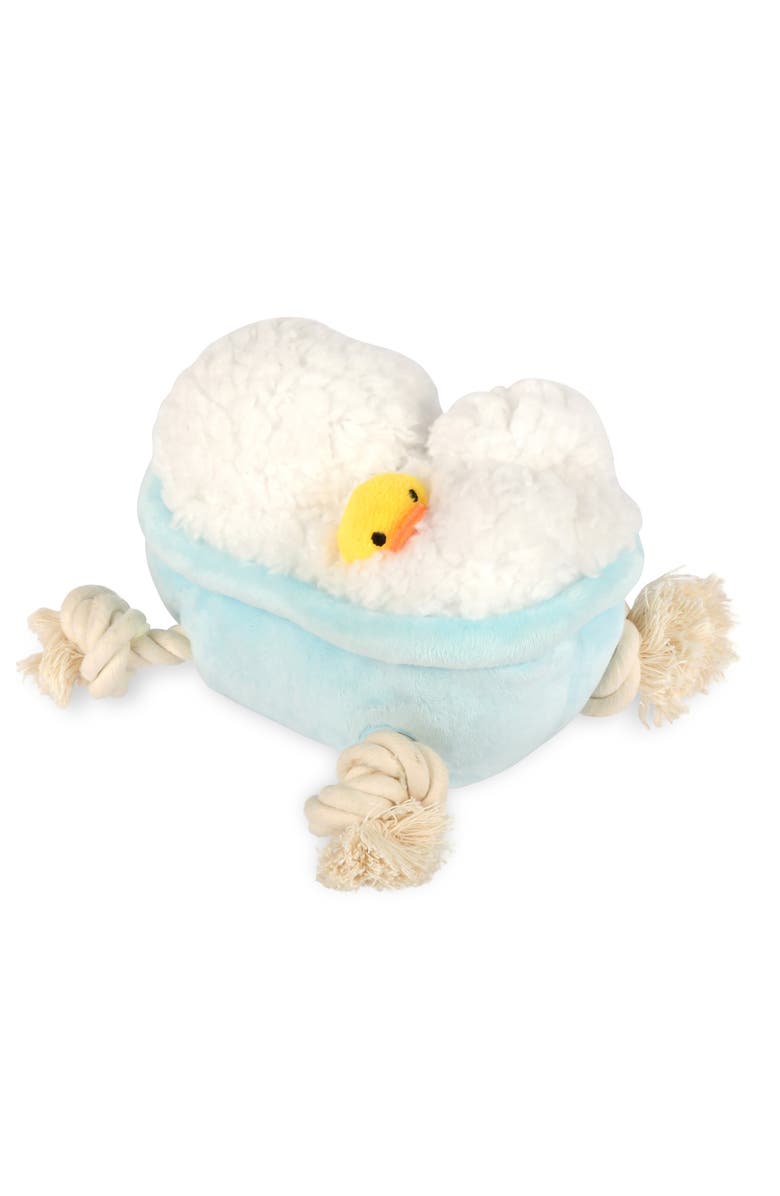 P.L.A.Y. Splish Splash Rubadub Tub, Plush Dog Toy, Crinkle & Crunchy Bottle, Main, color, Multicolored