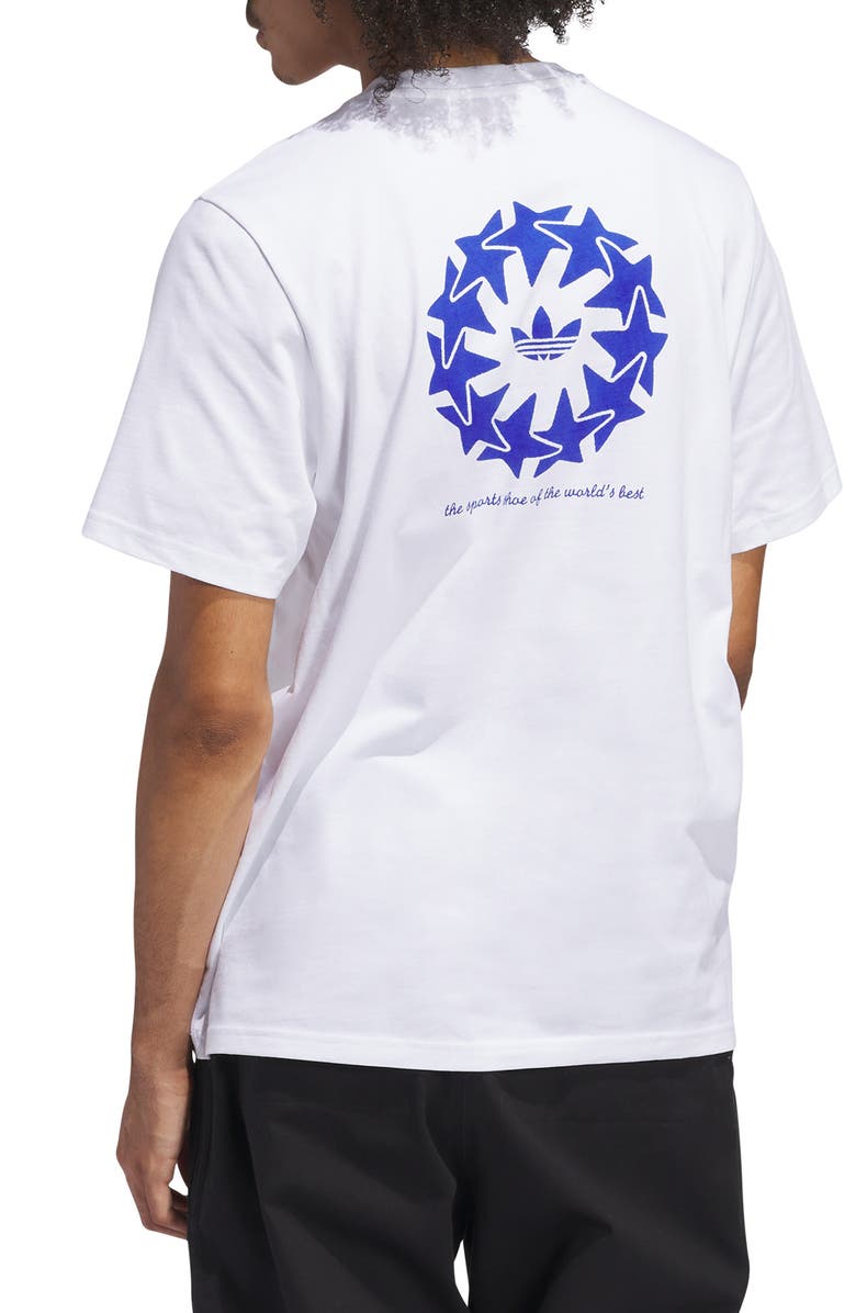 adidas Star Wheel Graphic T-Shirt, Alternate, color, White