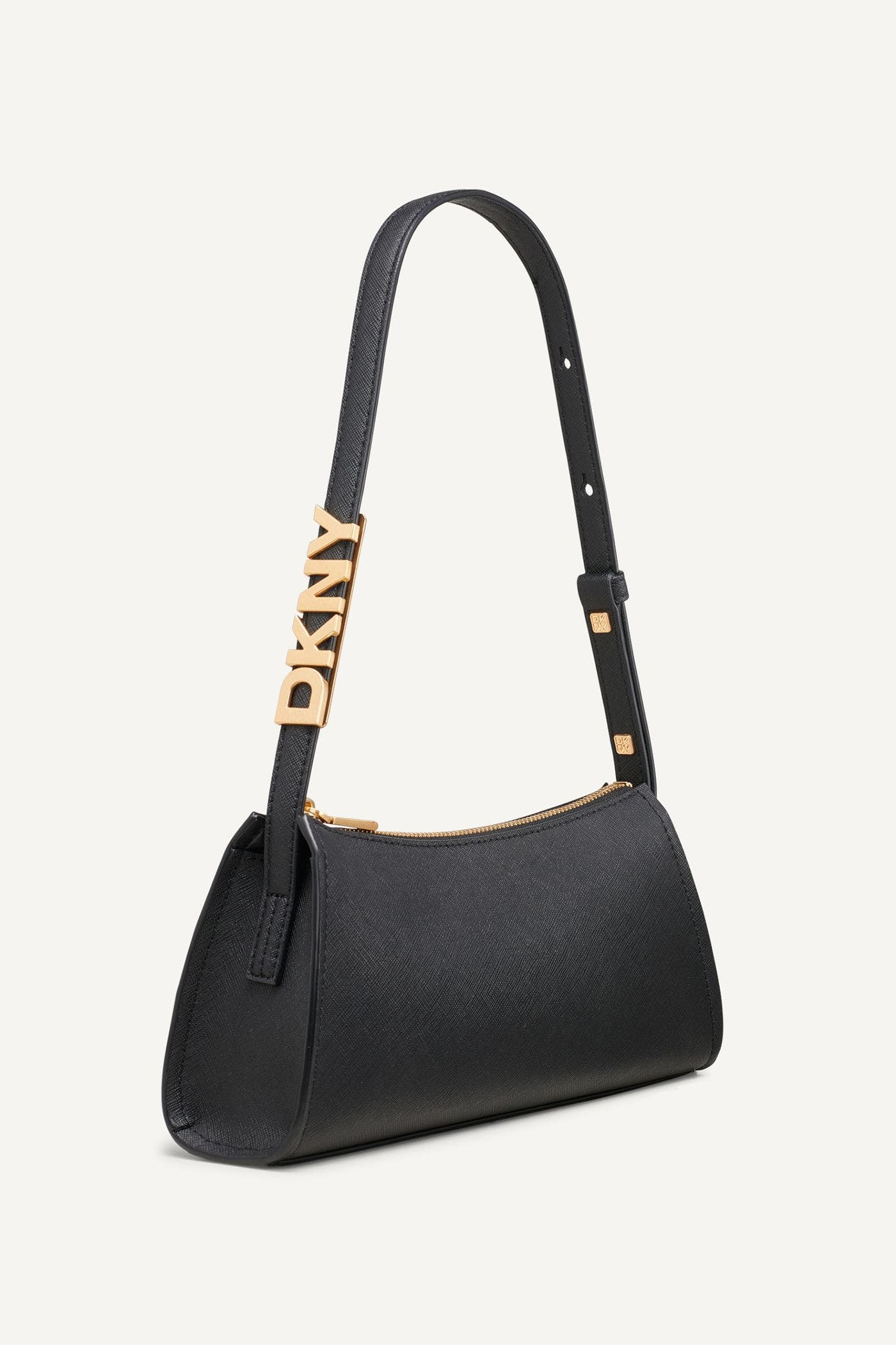 DKNY Avril Top-Zip Shoulder Bag, Alternate, color, Black/Gold