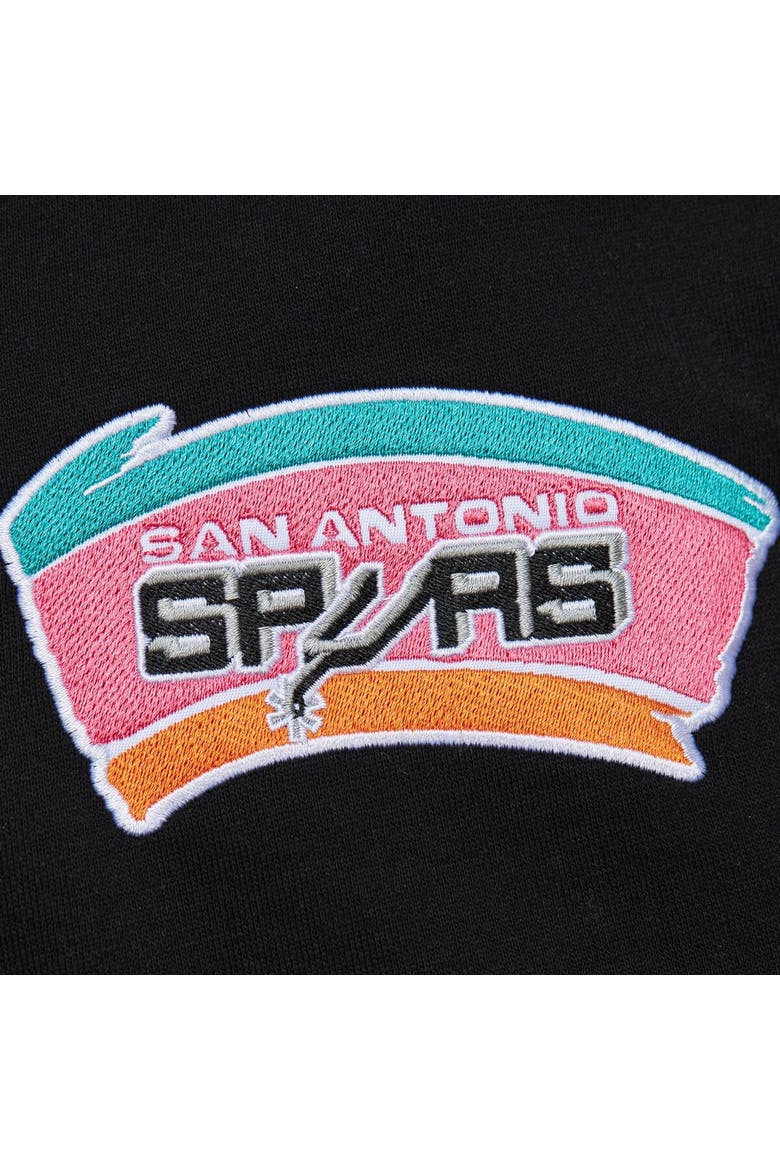 Men's Mitchell & Ness Black San Antonio Spurs  Team OG 2.0 Vintage Logo Fleece Pullover Hoodie, Alternate, color, Black