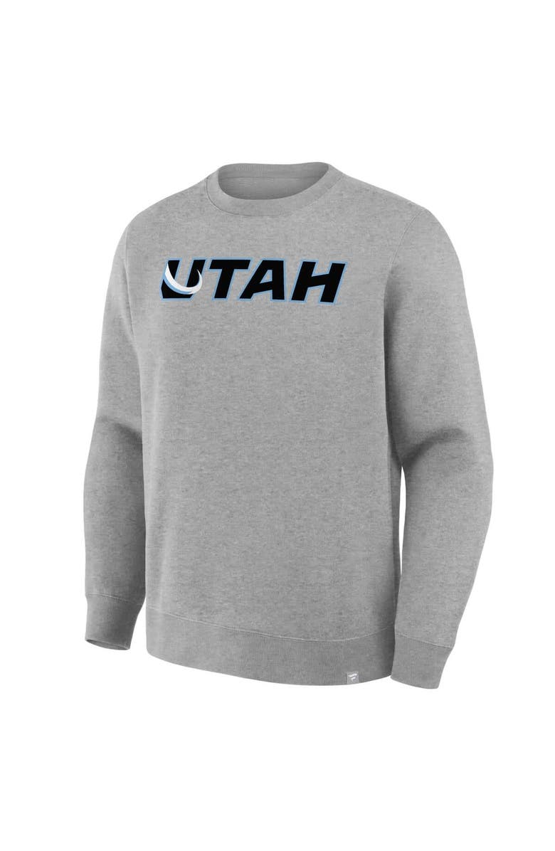 FANATICS Men
s Fanatics  Heather Gray Utah Mammoth Combo Legacy Fleece Sweatshirt, Alternate, color, Heather Gray
