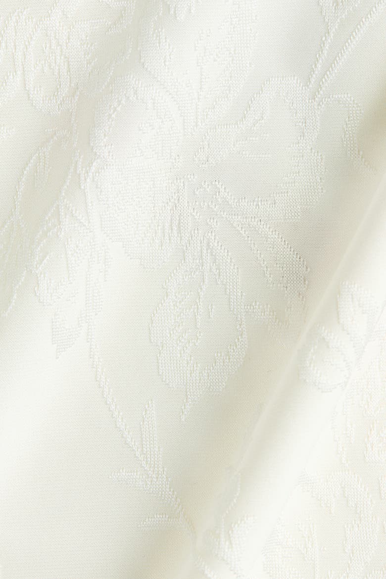 Lace-trimmed Jacquard-jersey Pants, Alternate, color, Cream/white
