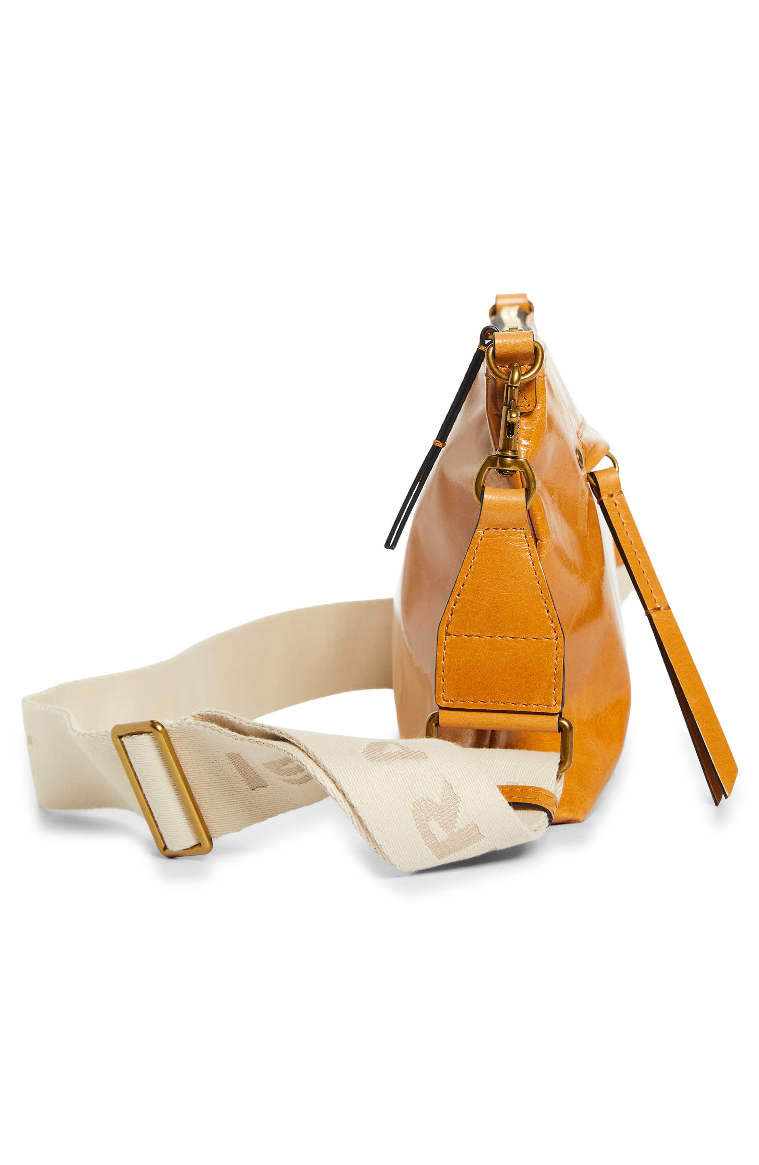 Isabel Marant Nessah Wardy Leather Crossbody Bag, Alternate, color, Honey