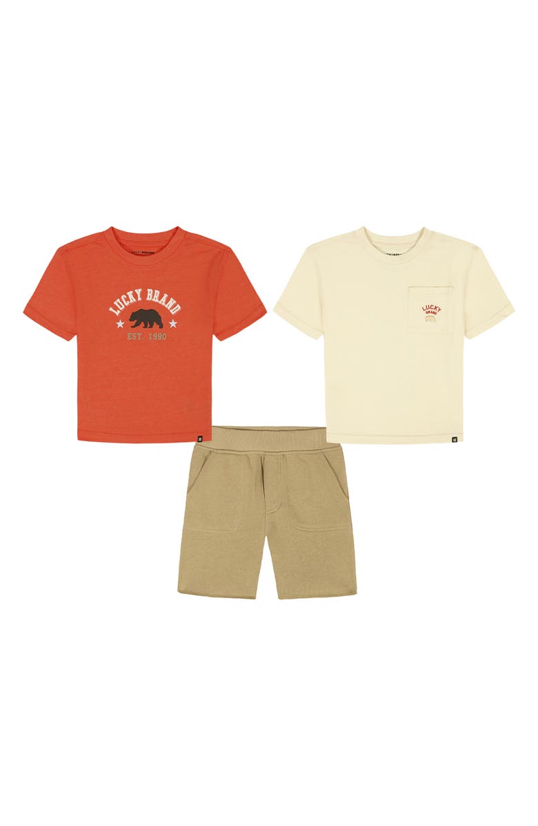 Lucky Brand Kids' Graphic T-Shirts & Shorts Set, Main, color, 