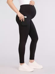 MOTHERHOOD MATERNITY Over the Belly Side Pocket Active Maternity Leggings