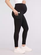 MOTHERHOOD MATERNITY Over the Belly Side Pocket Active Maternity Leggings