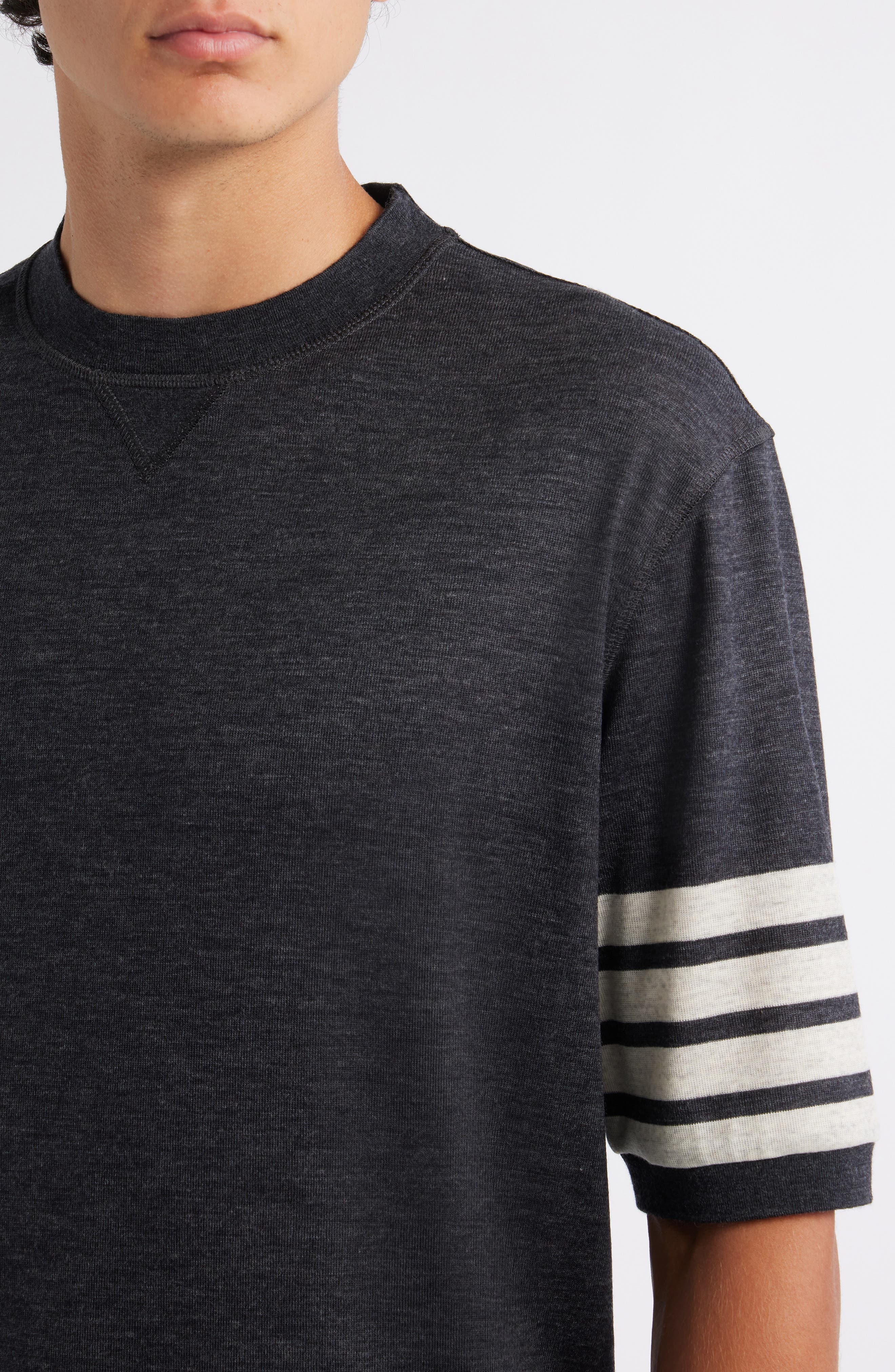 Thom Browne 4-Bar Virgin Wool Jersey T-Shirt (Men) | Nordstrom