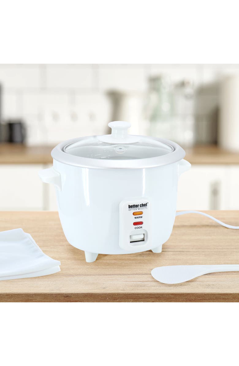 Better Chef 3 Cup Automatic Rice Cooker, Alternate, color, White