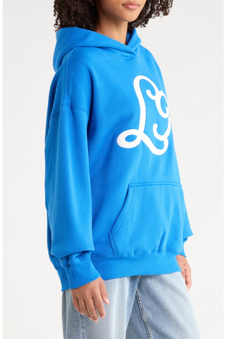 LA Cotton Blend Hoodie, Alternate, color, BLUE