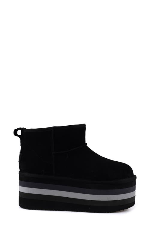 Zigi Bliss Faux Shearling Platform Bootie In Black