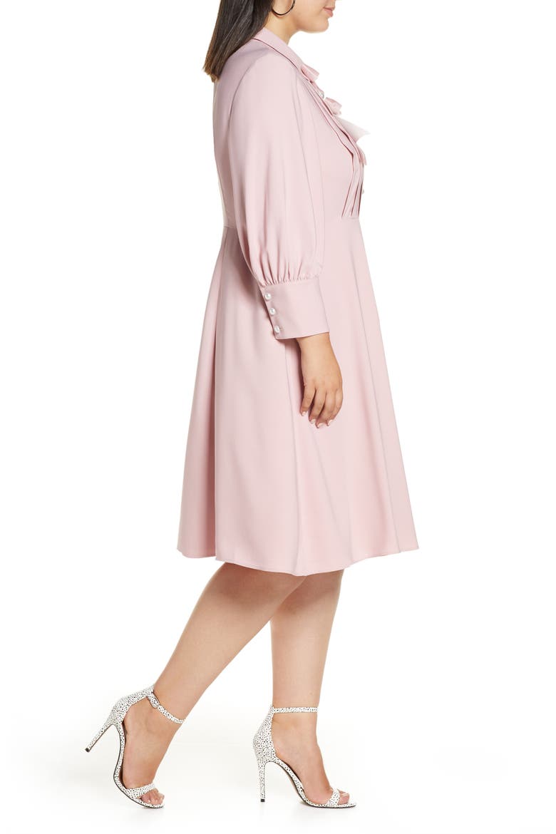 x Atlantic-Pacific Bow Detail Fit & Flare Dress (Nordstrom Exclusive), Alternate, color, PINK ZEPHYR