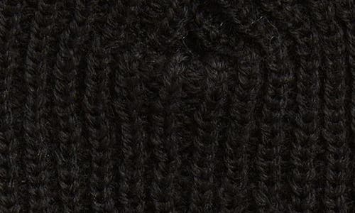 R13 Logo Patch Cashmere Beanie With Chains In Black