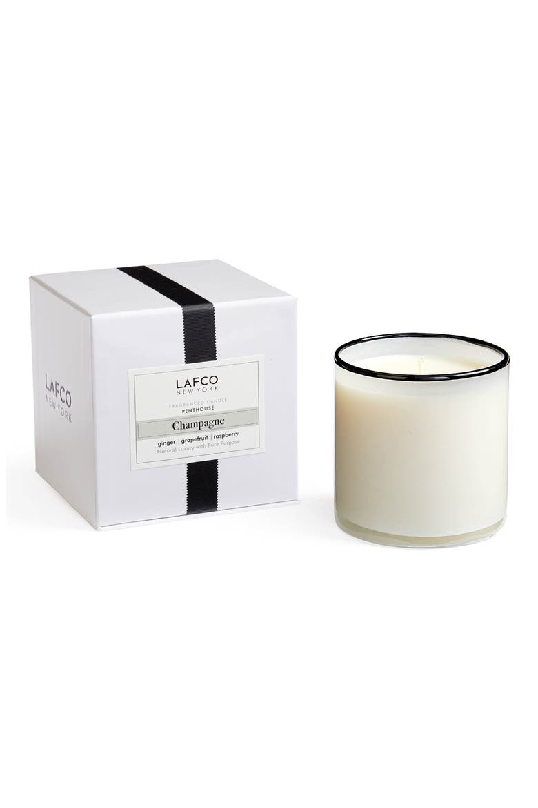 Champagne Signature Candle, Alternate, color, WHITE