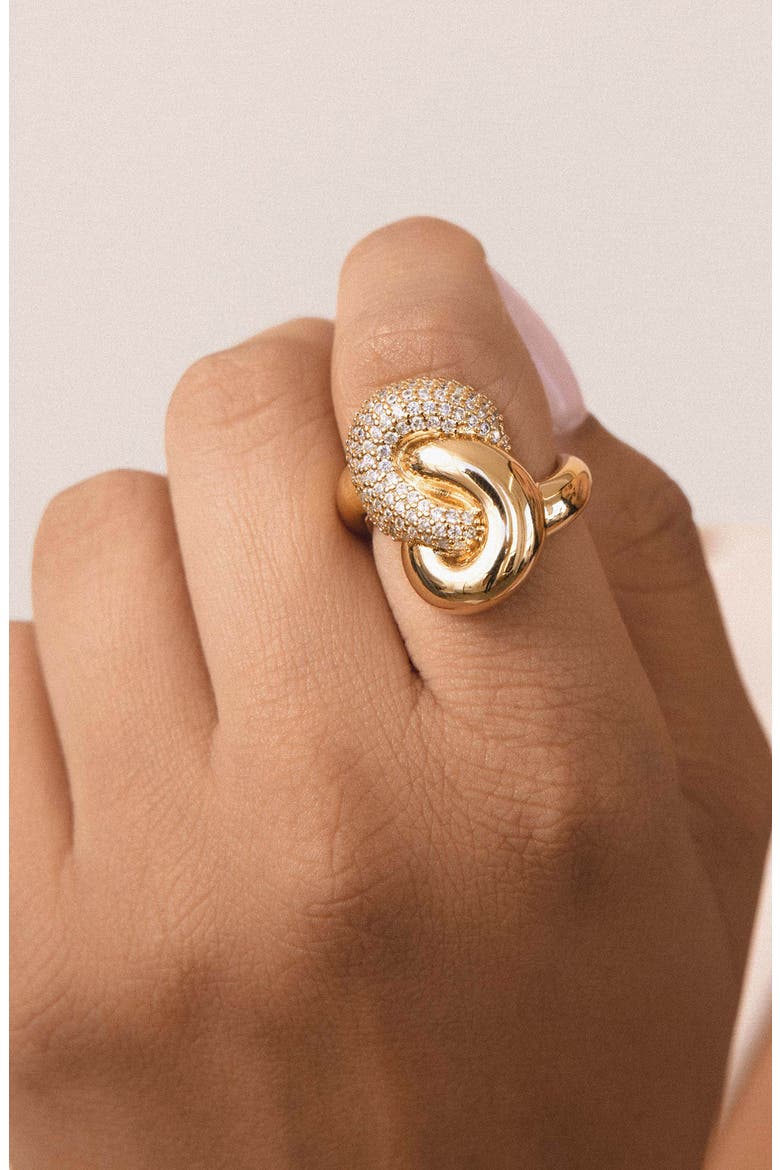 Love Me Knot Ring, Alternate, color, GOLD