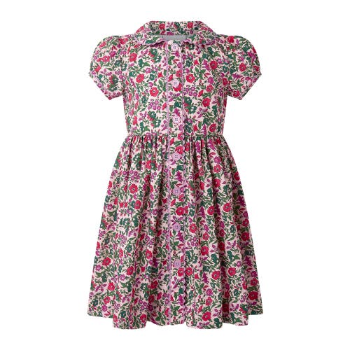 Rachel Riley Kids'  Pink Floral Button-front Dress