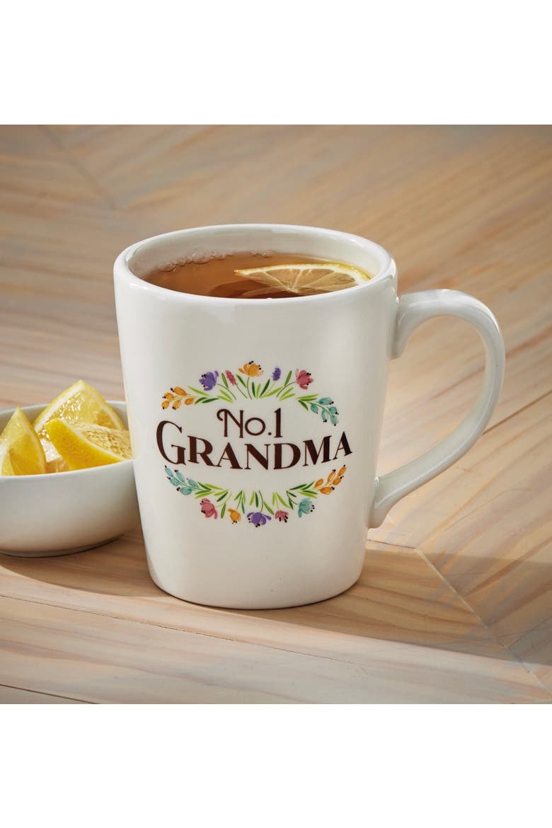 No 1 Grandma Earthenware Mug Multi 18 oz 4 x 4 x 4.76 in, Alternate, color, White