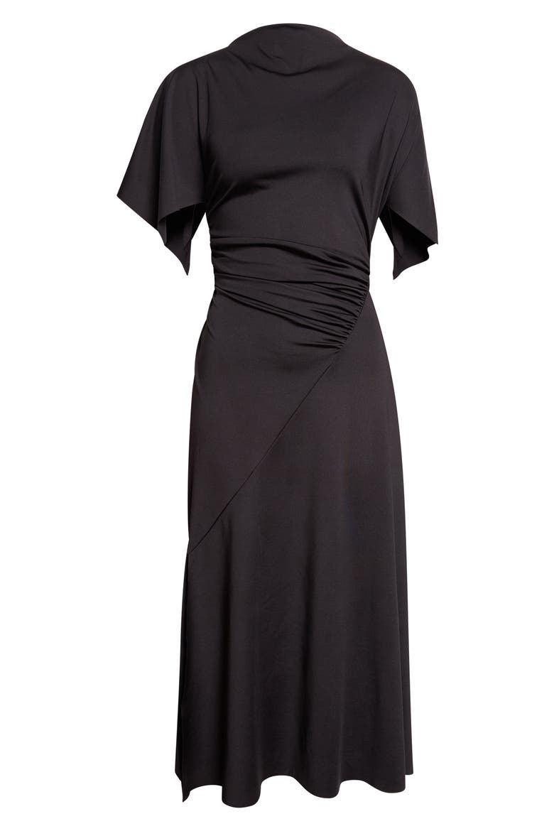 Blousey Midi Dress, Main, color, BLACK