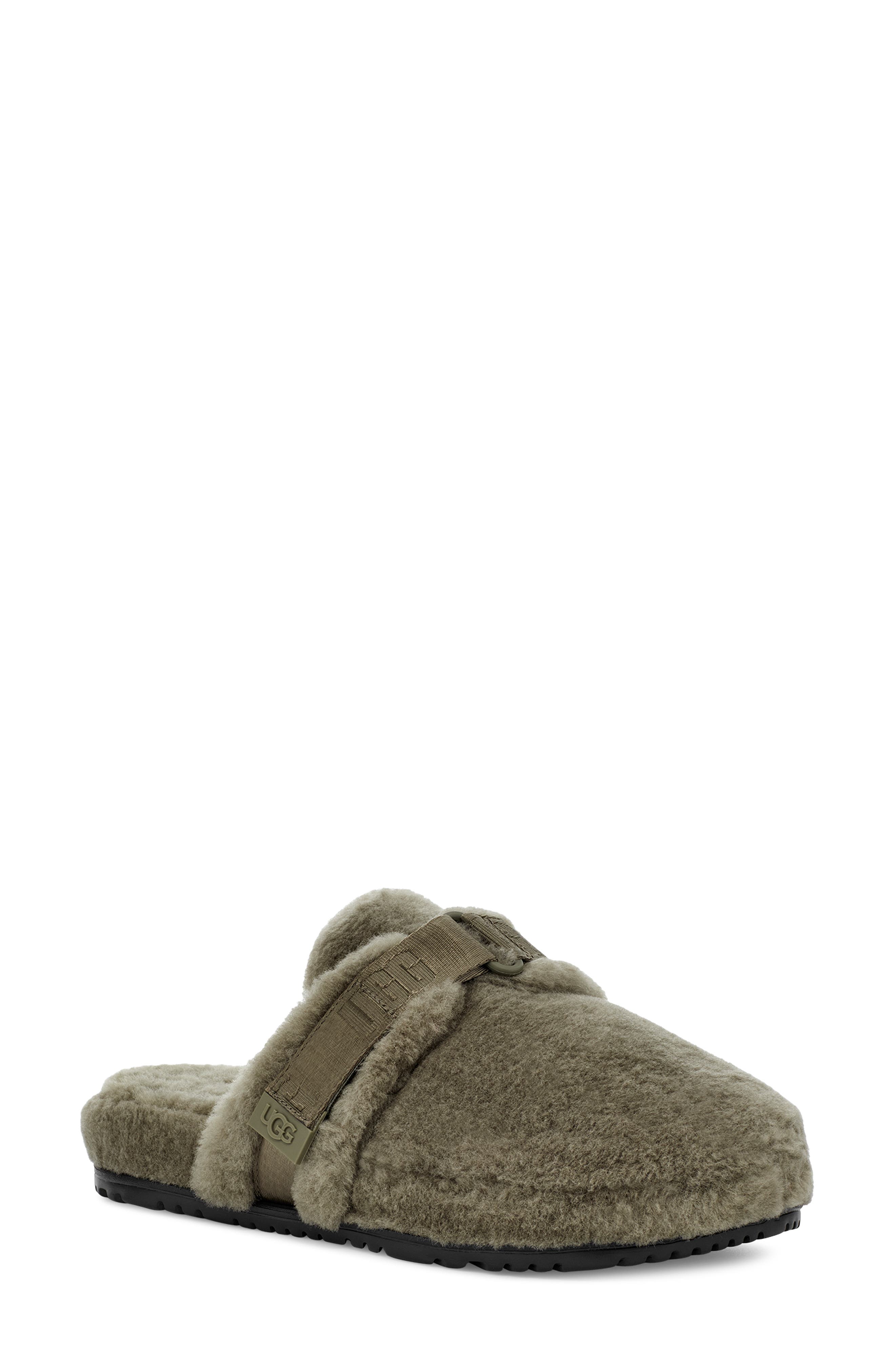 Fluff It Slipper with Genuine Shearling Lining, Main, color, BURNT OLIVE