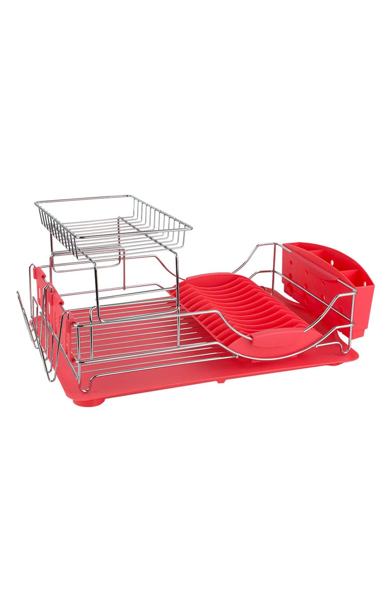 HOME BASICS 2-Tier Deluxe Dish Drying Rack, Main, color, 