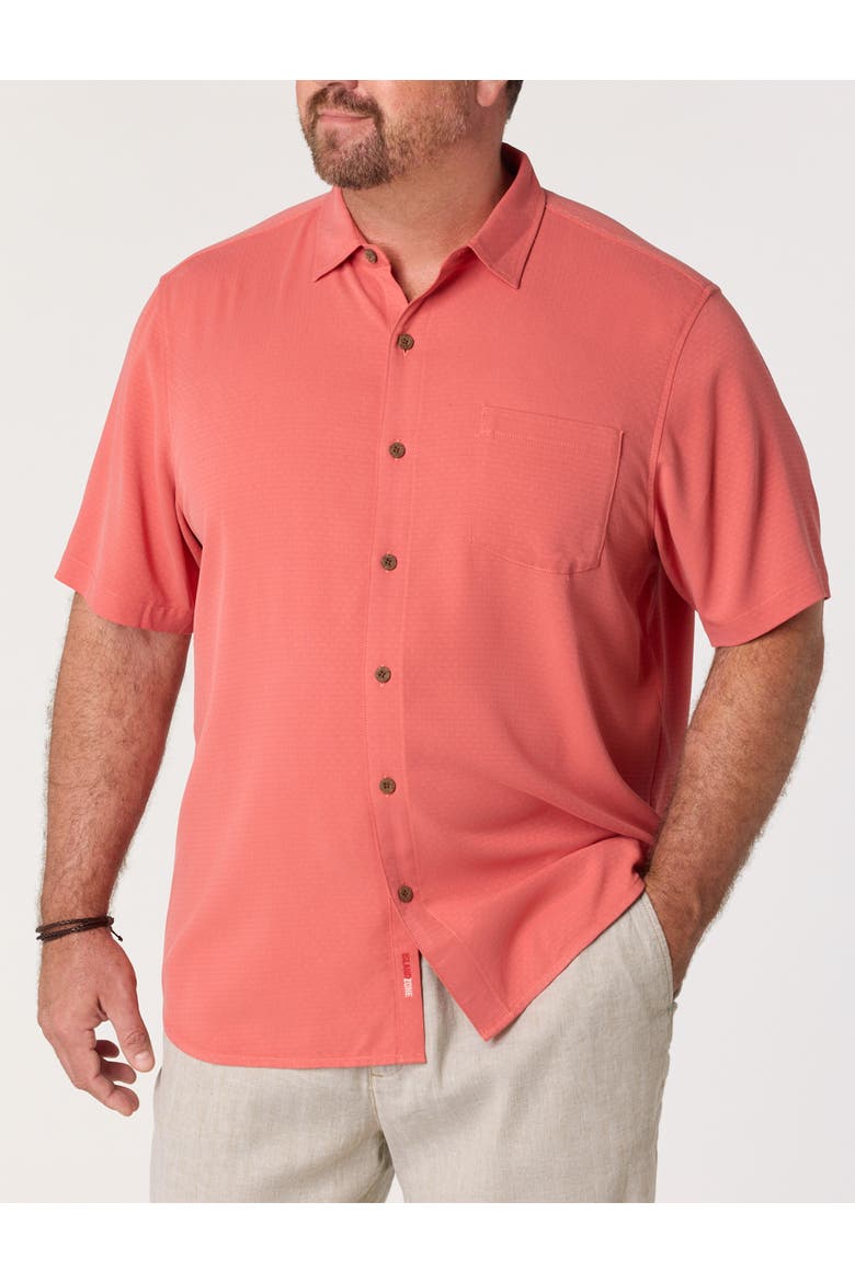 Big & Tall Coastal Ease IslandZone® Sport Shirt, Main, color, RED GINGER