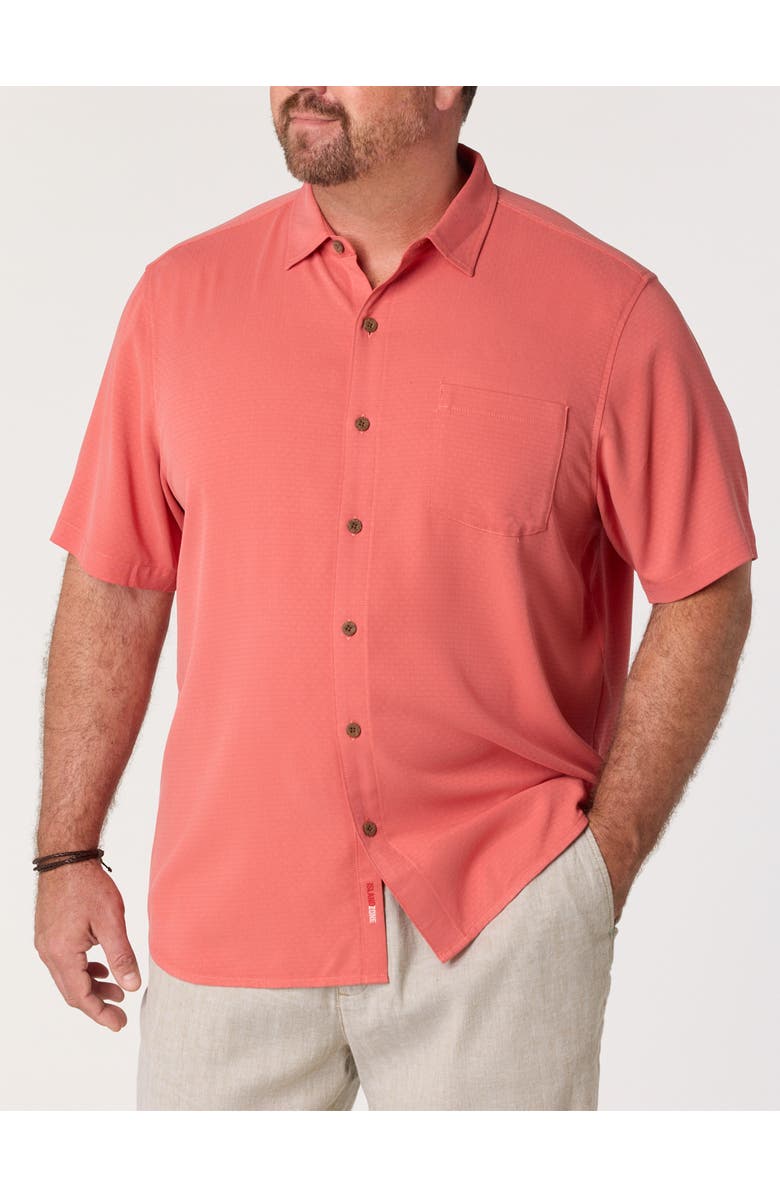 Tommy Bahama Big & Tall Coastal Ease IslandZone<sup>®</sup> Sport Shirt, Main, color, Red Ginger