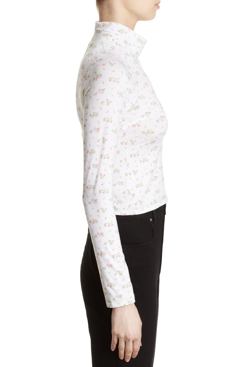 Lapped Baby Turtleneck, Alternate, color, PINK GREEN FLORAL