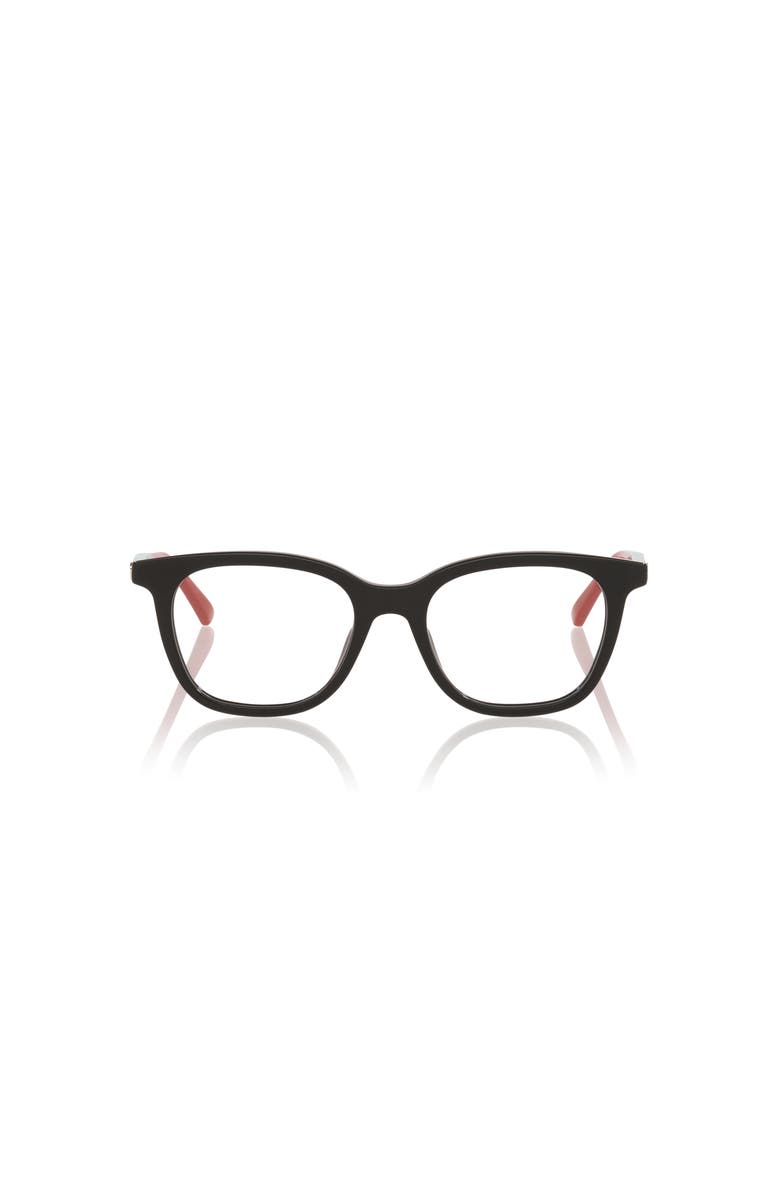 Gucci 50mm Rectangle optical glasses, Alternate, color, Black