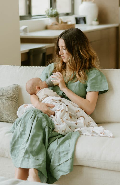 Little Unicorn Organic Cotton Swaddle In White
