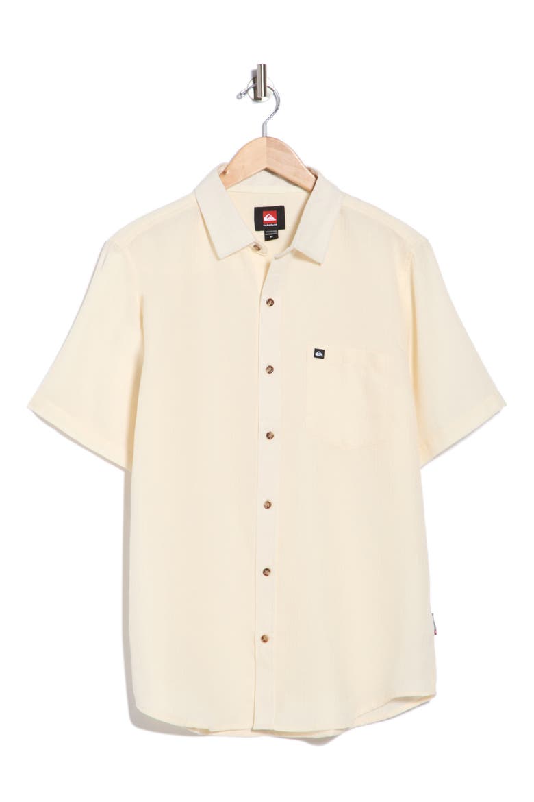 Icebox Short Sleeve Button-Up Shirt, Alternate, color, BONE WHITE