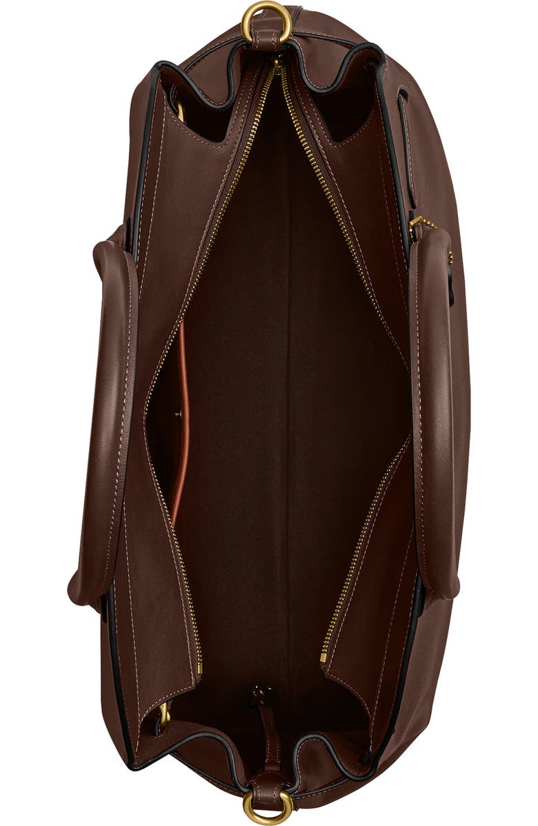 COACH Empire Soft Leather Carryall Satchel, Alternate, color, Maple