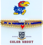 Color Shout Kansas Love My College Bracelet Stack