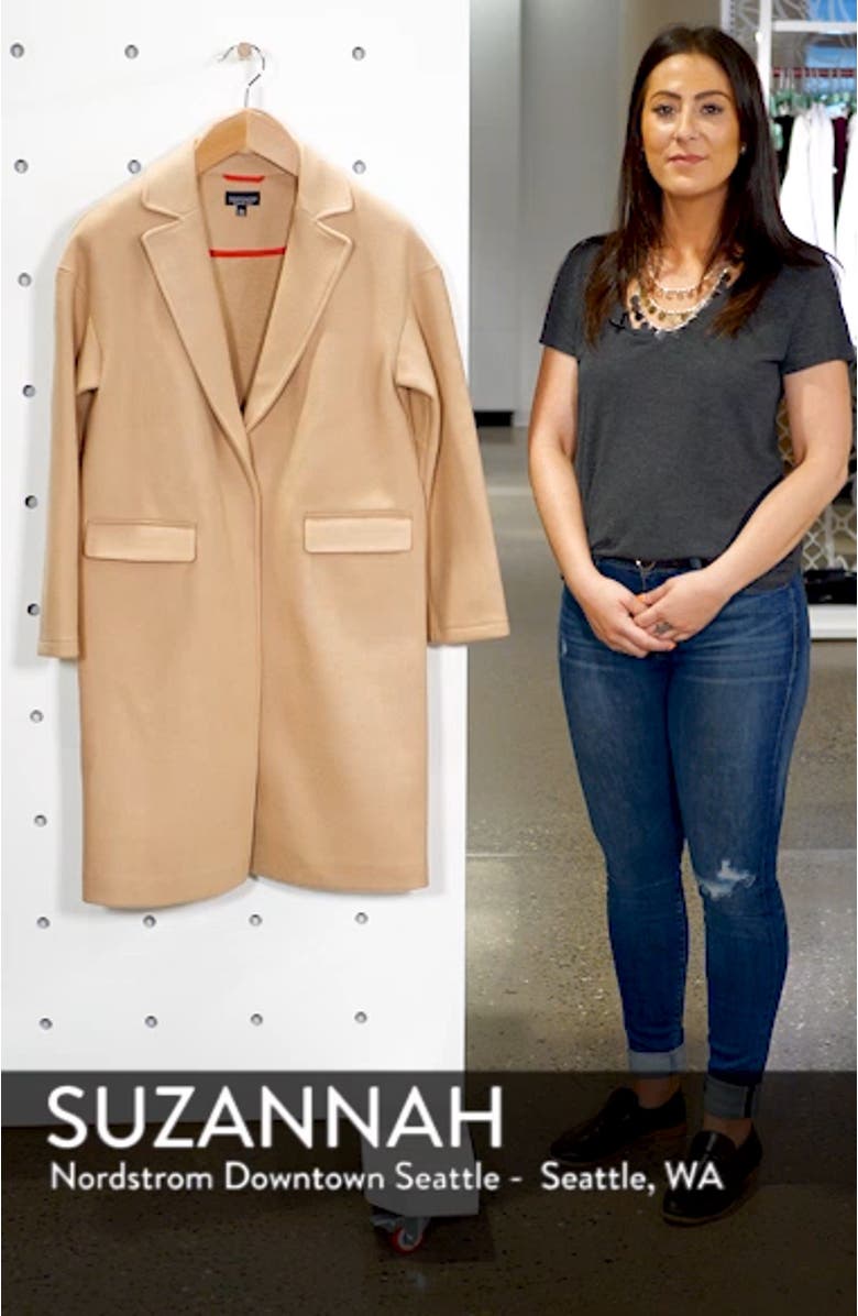 Lily Knit Back Midi Coat, sales video thumbnail