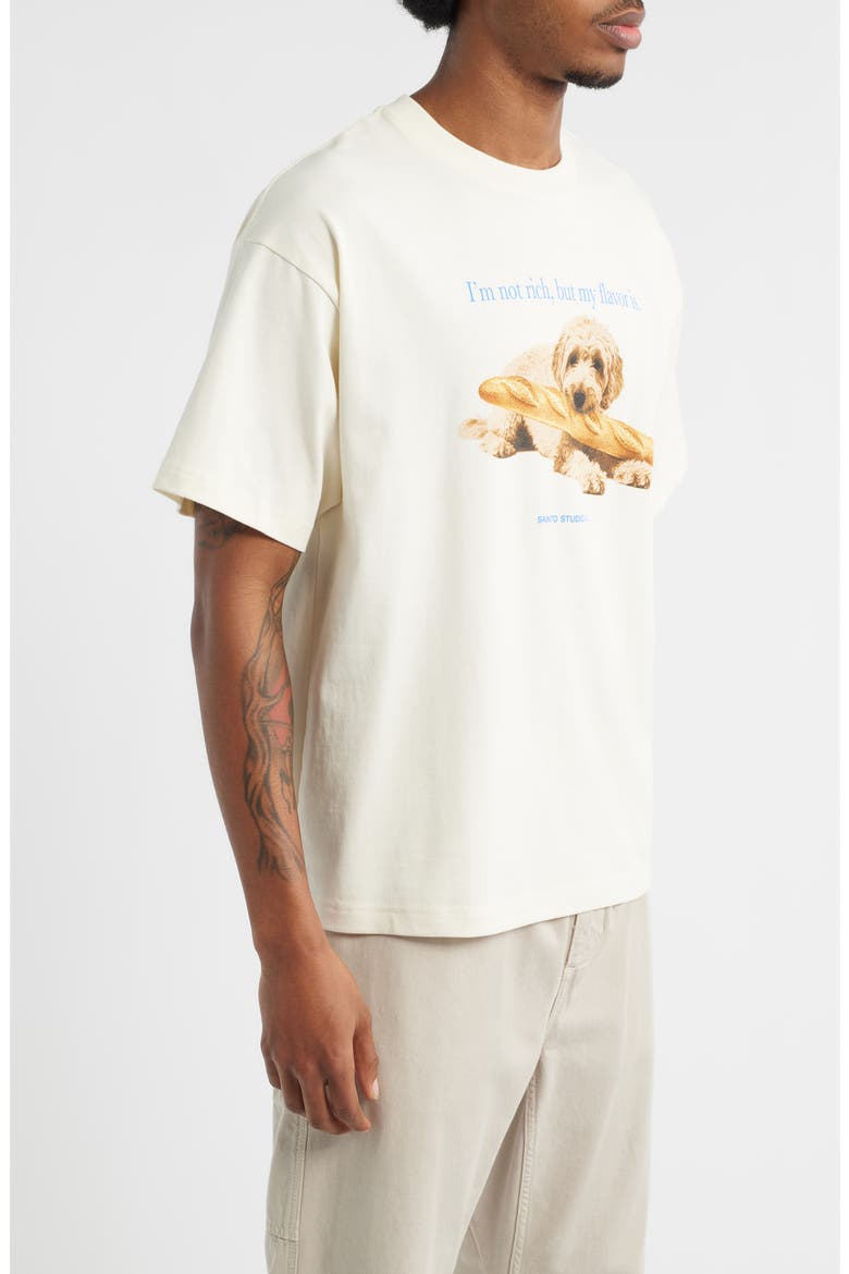 Not Rich Dog Drappo Graphic T-Shirt, Alternate, color, CREAM