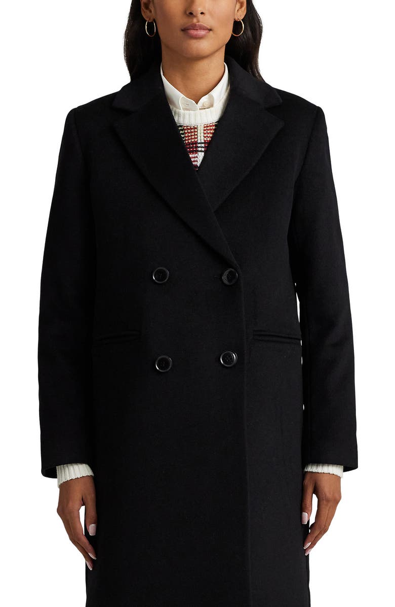 Lauren Ralph Lauren Easy Fit Wool Blend Coat, Alternate, color, 